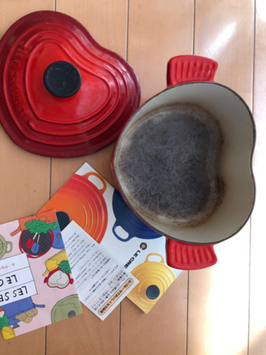 【値下げしました！】ル・クルーゼ　ハート型ココット（ココットダムール）