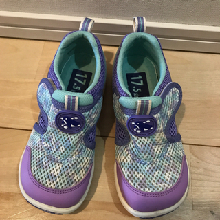紫色　17.5センチ　夏用靴