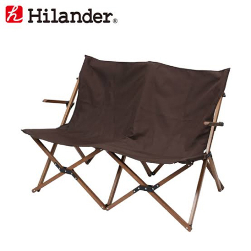 今週末限定値下げ【新品未開封】 Hilander(ハイランダー) ウッドフレーム 2人掛けリラックスチェア　キャンプ