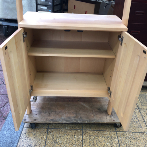 オイル塗装 マルヨシ民芸家具 天然木シェルフ キャビネット オープン