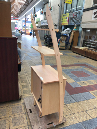 オイル塗装 マルヨシ民芸家具 天然木シェルフ キャビネット オープン