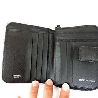 PRADA プラダ ナイロン ウォレット 二つ折り 財布 ブラック