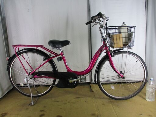 ★中古電動自転車★Ｂ430　BS　アシスタ　パープル　8.9Ah　バッテリー新品【26インチ】