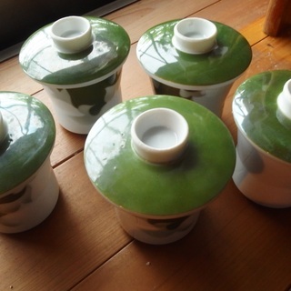 昭和レトロ　茶碗蒸し器５客