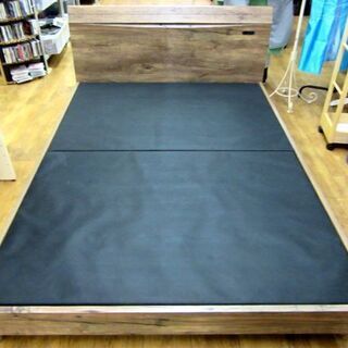 ダブルベッド 幅142×奥200×高76cm フレーム：丸一家具 マットレス：シーリー モノグラム6000 寝具 ベット 木目調 札幌 厚別店