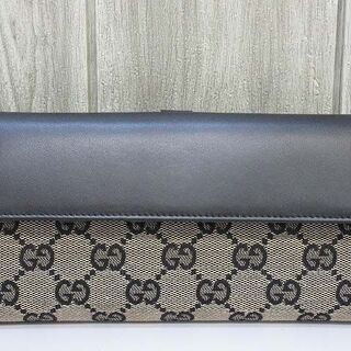 ss2683　未使用品　グッチ　長財布　GGキャンバス×レザー　ブラック 　GUCCI　ジャッキー金具　札入れ　カード入れ付き 　ポケット多め　サイフ　金具式