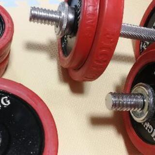 ファイティングロード ダンベル 50kg 赤ラバーリング