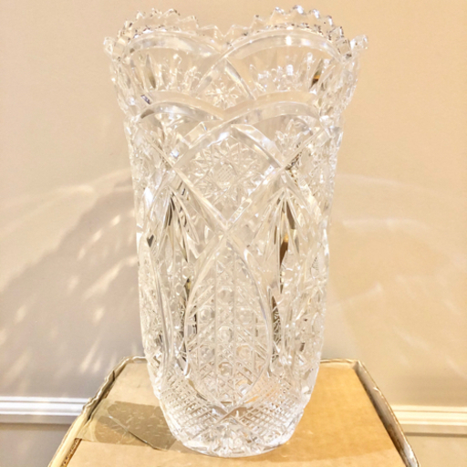 ネット決済・配送】#26 ボヘミア クリスタル 花瓶 Bohemia Crystal
