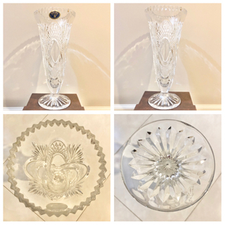 ネット決済・配送】#27 ボヘミア ハンドカット クリスタル 花瓶 over