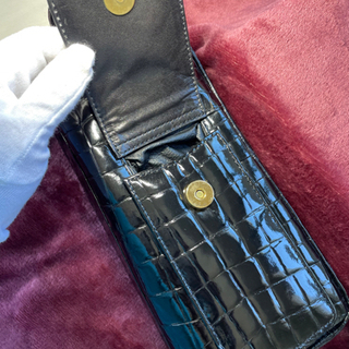 美品！クロコダイル！鰐革！セカンドバッグ！艶あり！