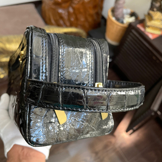 美品！クロコダイル！鰐革！セカンドバッグ！艶あり！