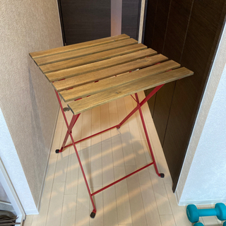 【お譲りします】IKEA TARNO 折りたたみ式テーブル　赤