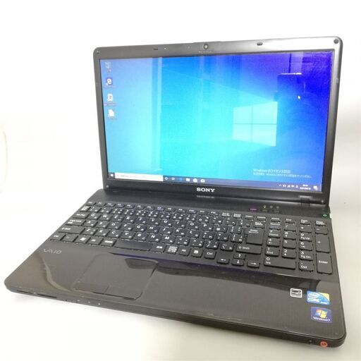 Windows10 中古美品 15.5型 SONY VAIO VPCEB48FJ ノートパソコン Core i3 4GB 500GB DVDRW 無線LAN WiFi カメラ Office済