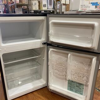 愛品館市原店】エスキュービズム 2017年製 90L 2ドア冷蔵庫 WR-2090SL【