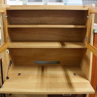 ライディングデスク 幅80㎝ おしゃれ シンプル 木目調 収納家具 家具 店頭引取歓迎 R3909)