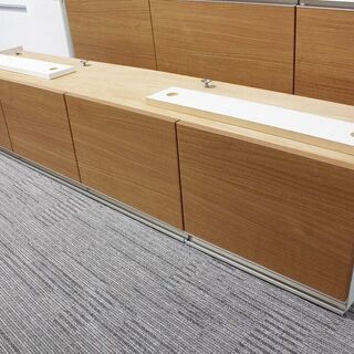 パモウナ IDC大塚 高級キッチンボード 幅160 全ブルモーション レンジボード Pamouna 食器棚 中古家具 店頭引取歓迎 R3910)