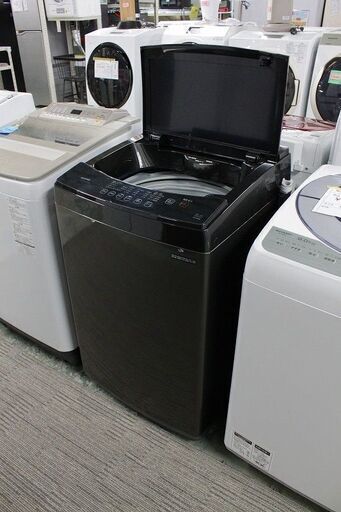 アイリスオーヤマ ブラックレーベル 全自動洗濯機 洗濯8.0㎏ 黒 IAW-T803BL 2020年製 IRIS OHYAMA 洗濯機 中古