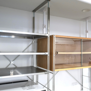 美品 無印 ステンレスユニットシェルフ 棚セット