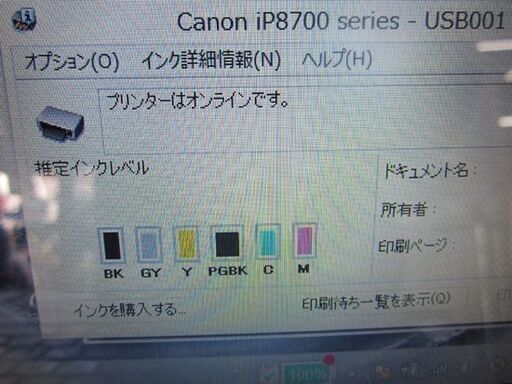 キヤノン☆インクジェット プリンター A3対応 PIXUS iP8730 写真が