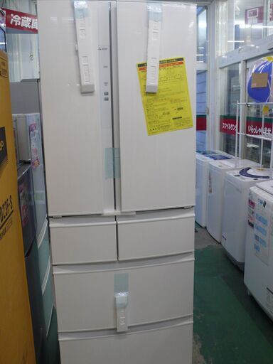 【店頭取引のみ】未使用 三菱 6ドア冷凍冷蔵庫 MR-R46E ホワイト