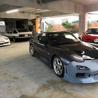 RX-7 fd3s 社外フルエアロ&社外リトラカバー&純正ボンネット