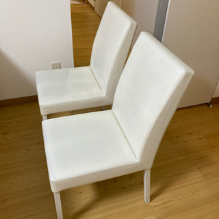 レザーダイニングチェア　椅子 ホワイト 4脚