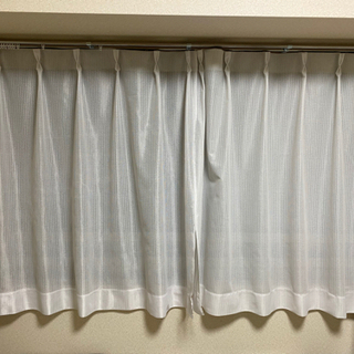 【値下げ】遮断レースカーテン ２枚(白、150 x 180 cm) 2