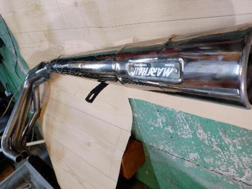 (*^▽^)/激レア！本物の当時物マフラー！MARSHALL刻印★ピカピカ✨バイク・マフラー★Kawasaki★Z400FX★Z550FX★MARSHALL★ ▽^)/激レア！本物の当時物マフラー！MARSHALL刻印☆ピカピカバイク