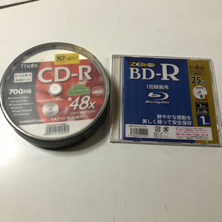 【¥0】未使用CD-RとBD-R