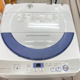 生活家電 シャープ 5.5kg 抗菌穴なし槽 風乾燥付 ES-GE55R SHARP☆
