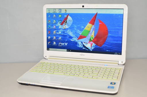 中古良品 ノートパソコン Windows10+office 富士通 AH53/E core i3-2330M/大容量HDD750GB/4GB/15.6インチ/無線/DVDマルチ/HDMI/便利ソフト
