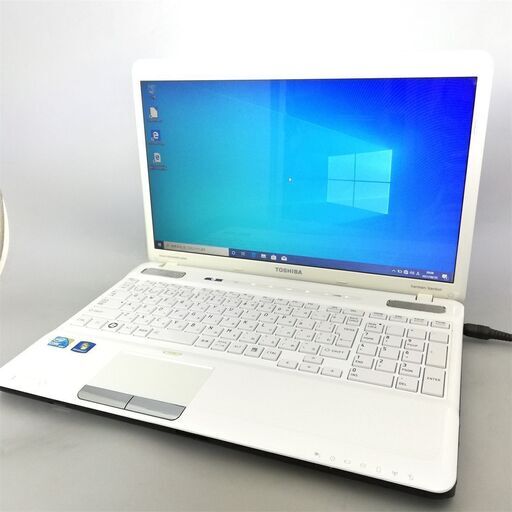 新品高速SSD搭載 ホワイト色 ノートパソコン 中古美品 Windows10 16型ワイド 東芝 TX/77MWH Core i5 4GB Blu-ray 無線 Office済