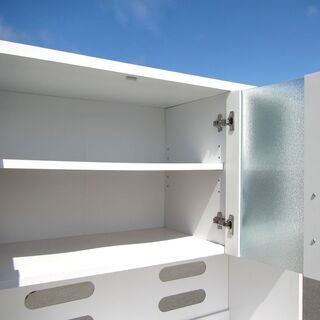 目隠し扉 オシャレな食器棚 NO616