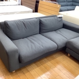 無印良品　2.5人掛けソファー　オットマン付き　ダークグレー　幅190cm 高さ70cm 奥行き88cm 無印良品 2.5人掛けソファー オットマン付き ダークグレー 幅190cm 高