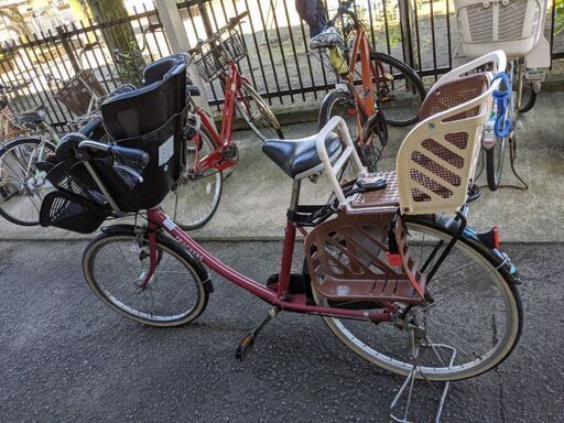 チャイルドシート付き自転車