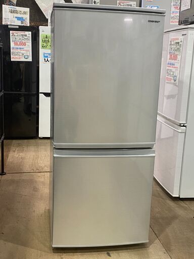 【愛品館市原店】SHARP 2019年製 137L 2ドア冷蔵庫 SJ-D14E-S 【管理IR013238-105】