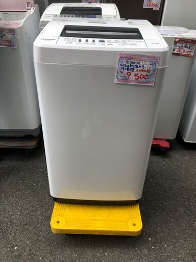 ☆中古 激安！！￥9500　Hisense　ハイセンス　4.5kg　全自動電気洗濯機　2017年製　HW-T45A　【SH003】
