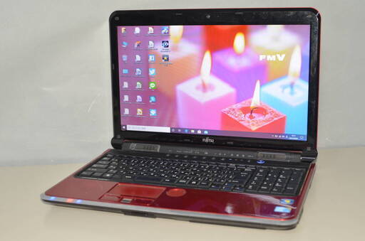 中古ノートパソコン Windows10 office 容量HDD750GB 富士通 LIFEBOOK AH700/5B i5-560M 4GB 15.6インチ DVDマルチ USB3.0 カメラ テンキー