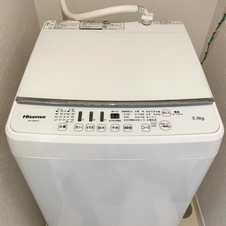【ネット決済】【美品】ハイセンス HW-G55B-W 全自動洗濯...