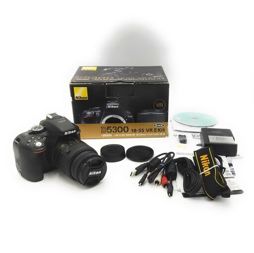 9008 ニコン Nikon D5300 18-55 VR II レンズキット デジタル一眼レフ 箱付き