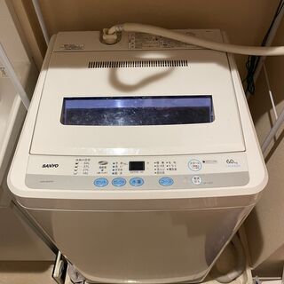 【無料】SANYO 全自動洗濯機 ASW-60D(W)