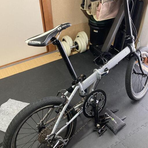 室内保管美品ダホン2017DAHON SpeedD8スピードD8マットシルバー折り畳み自転車