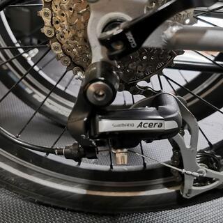 室内保管美品ダホン2017DAHON SpeedD8スピードD8マットシルバー折り畳み自転車