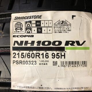 新品 BS ECOPIA NH100RV 215/60R16 16インチ 夏タイヤ 4本 2017年製 エスティマ ザ・ビートル プジョー/3008等　(VVT343) クレジットカード QR決済可能