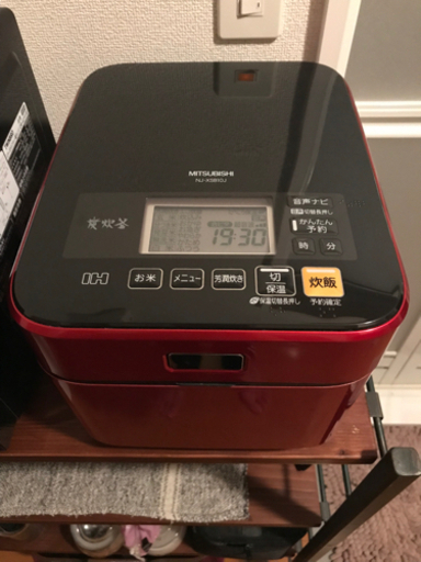 【お話中】炊飯器　MITSUBISHI　5合炊き　四角　取扱説明書付き