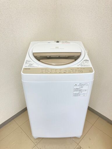 【超美品】【地域限定送料無料】洗濯機 TOSHIBA 6kg 2019年製 BS082201