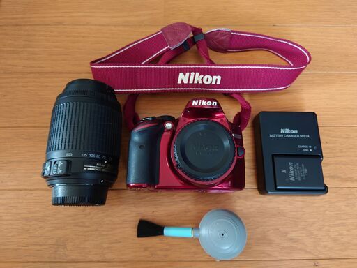 ニコン Nikon D3200 ワインレッド 望遠レンズキット