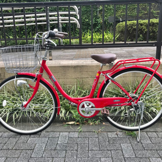 【ネット決済】赤い自転車　2年前に購入　6段階ギア