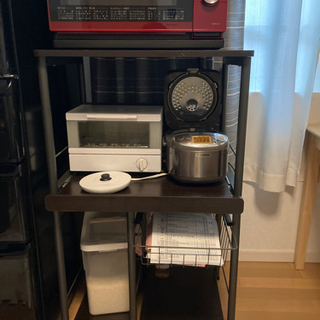 【無料】家電ラック+可変式ダイニングテーブル+炊飯器