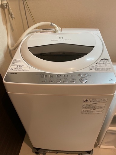 洗濯機　東芝　AW5G6(w) 5kg 2019年製　取扱説明書あり